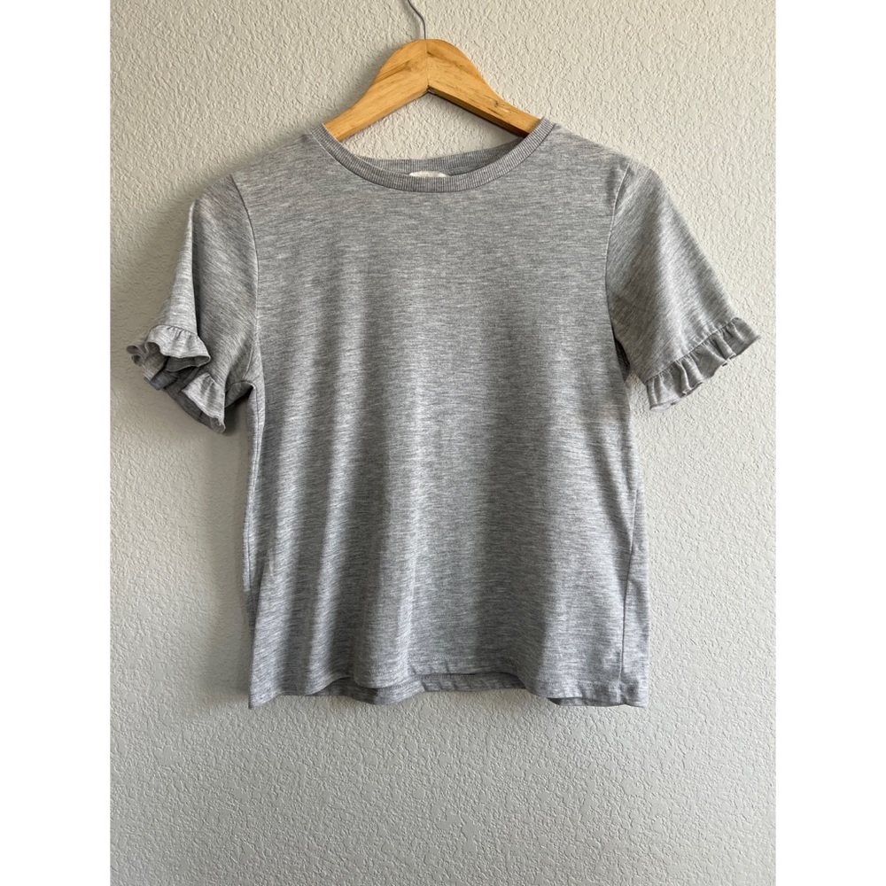 H&M Grey Short Sleeve Top T-shirt with Flares